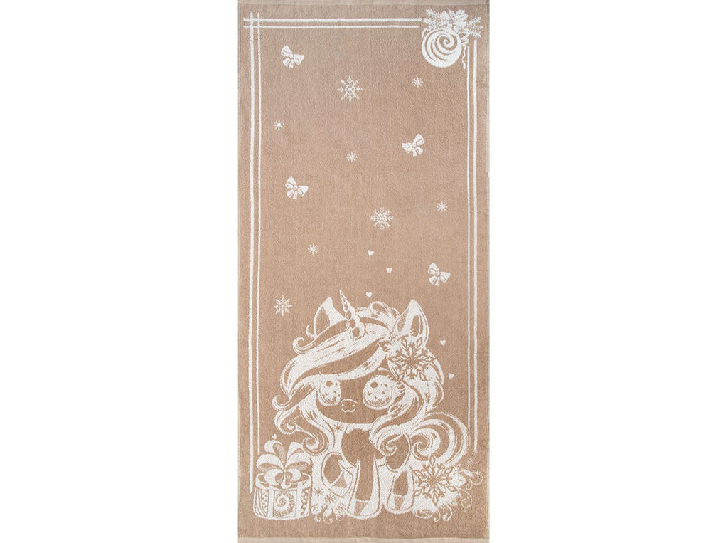 Полотенце махровое 6с102.511ж2 Аниме-единорог (лен3) 67х150см