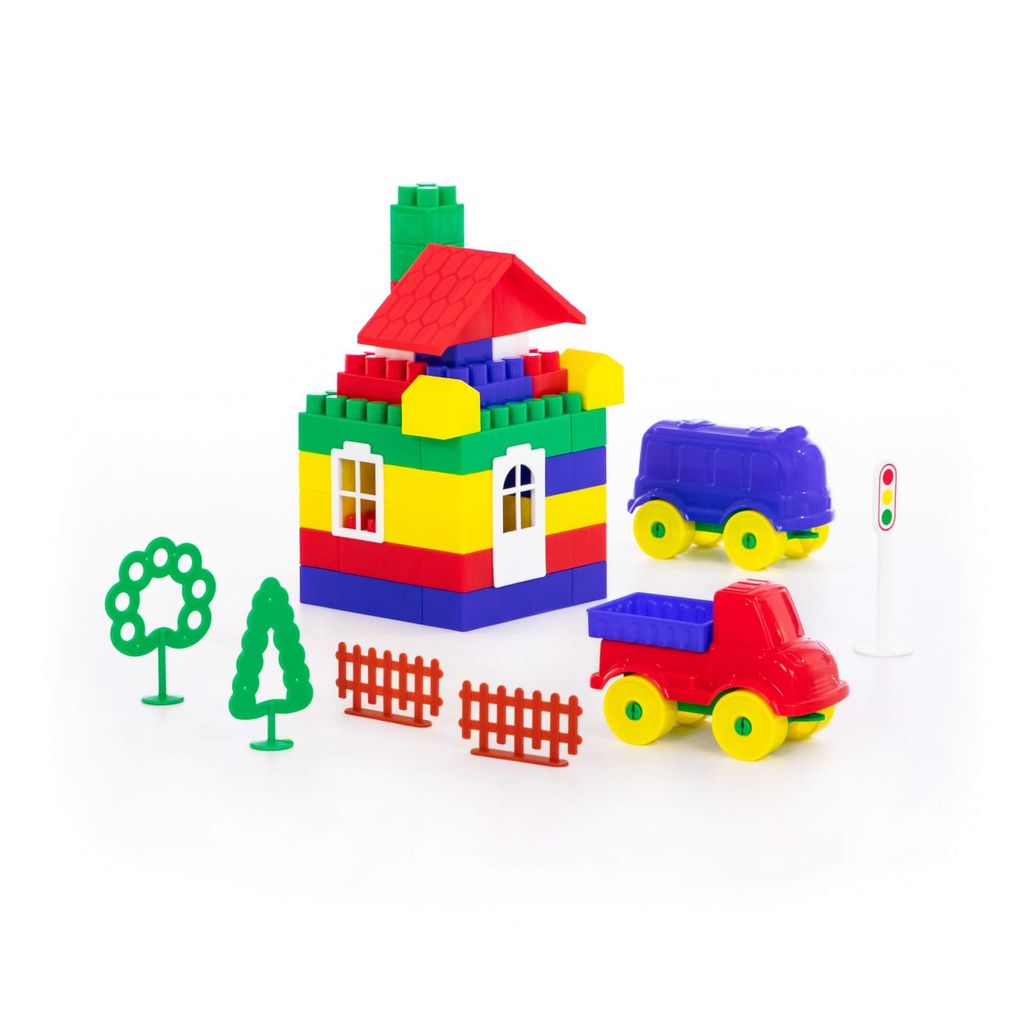 Конструктор Строитель (92 элемента) (в пакете) - Полесье фото 3