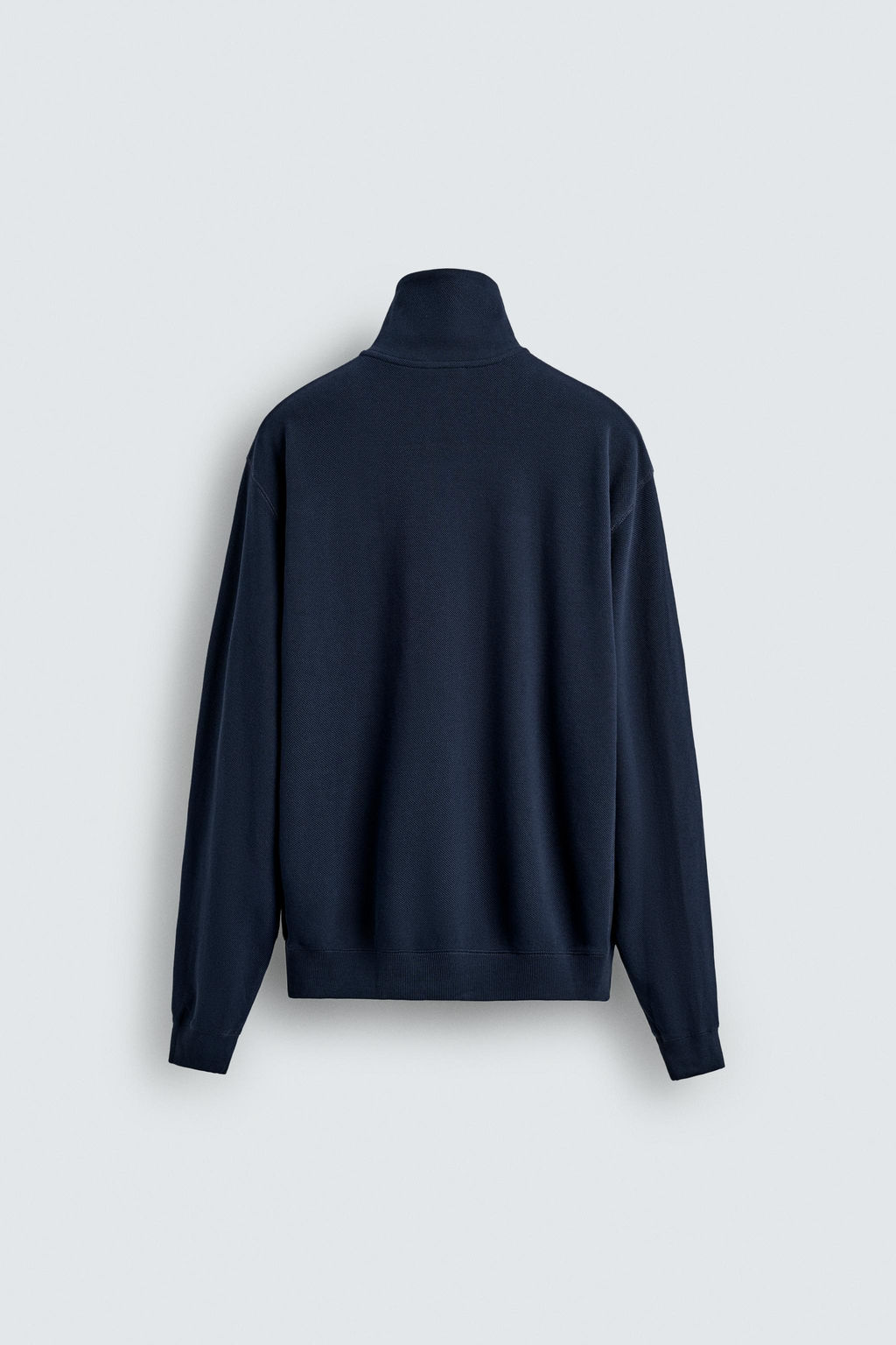 SUDADERA PIQU? CUELLO CREMALLERA / Marino - Zara фото 7