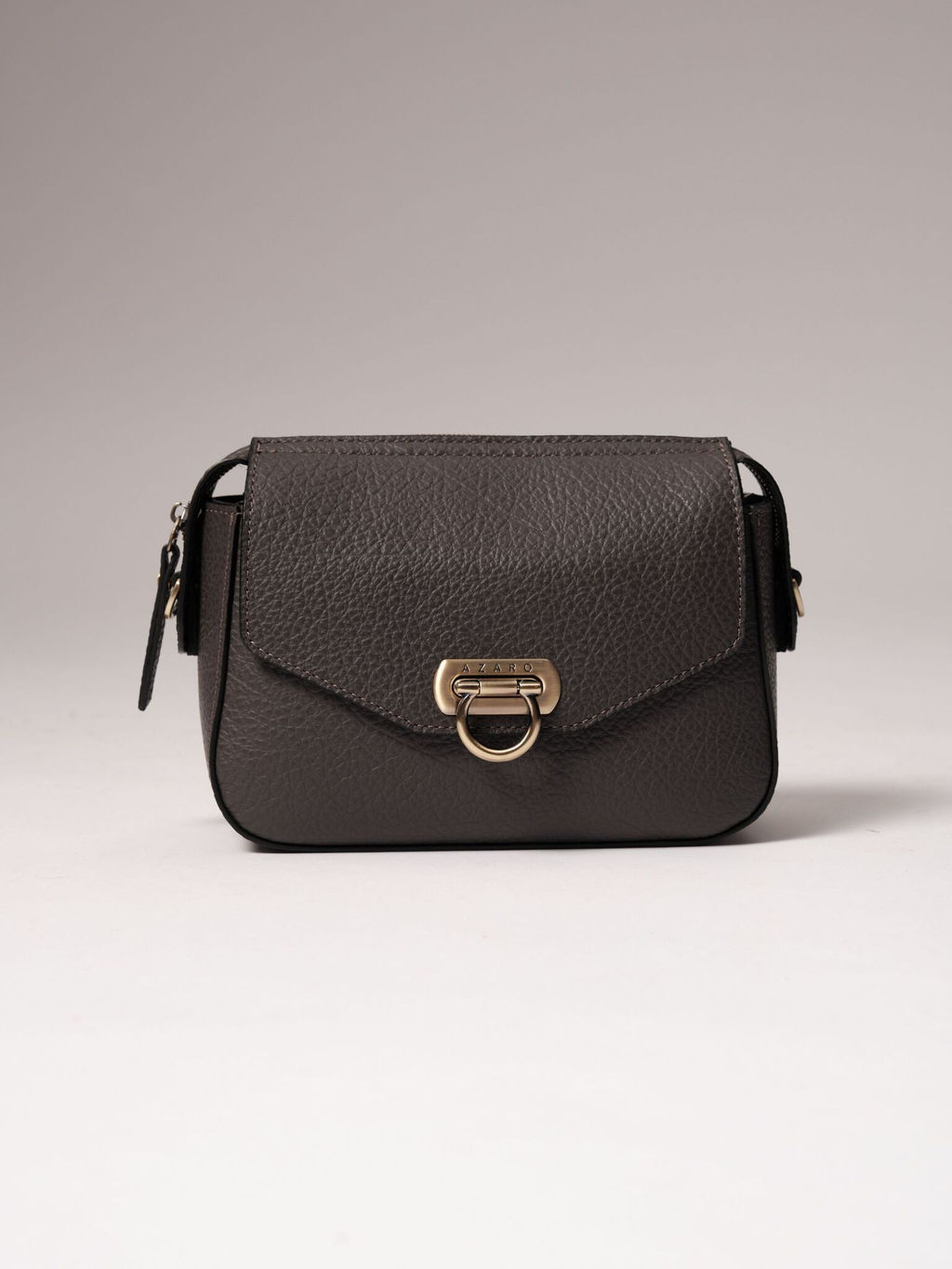 Сумка кожаная через плечо Azaro 3684 темный лес