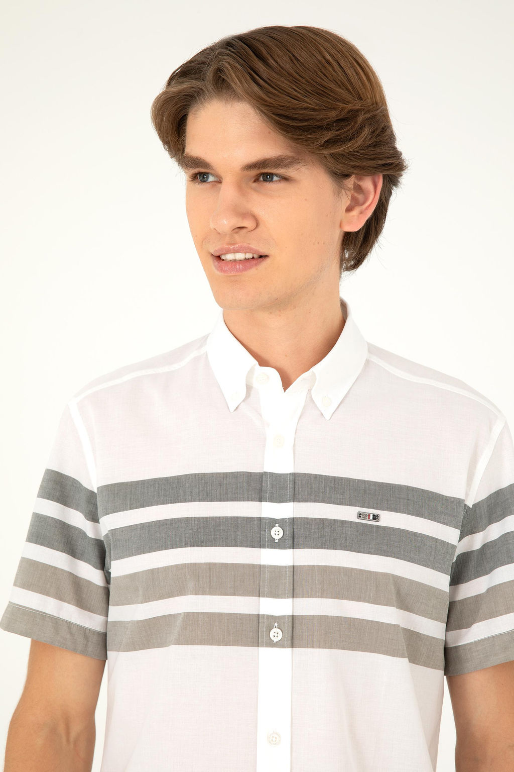 Мужская зеленая рубашка с коротким рукавом Неожиданная скидка в корзине - U.s. polo assn фото 2