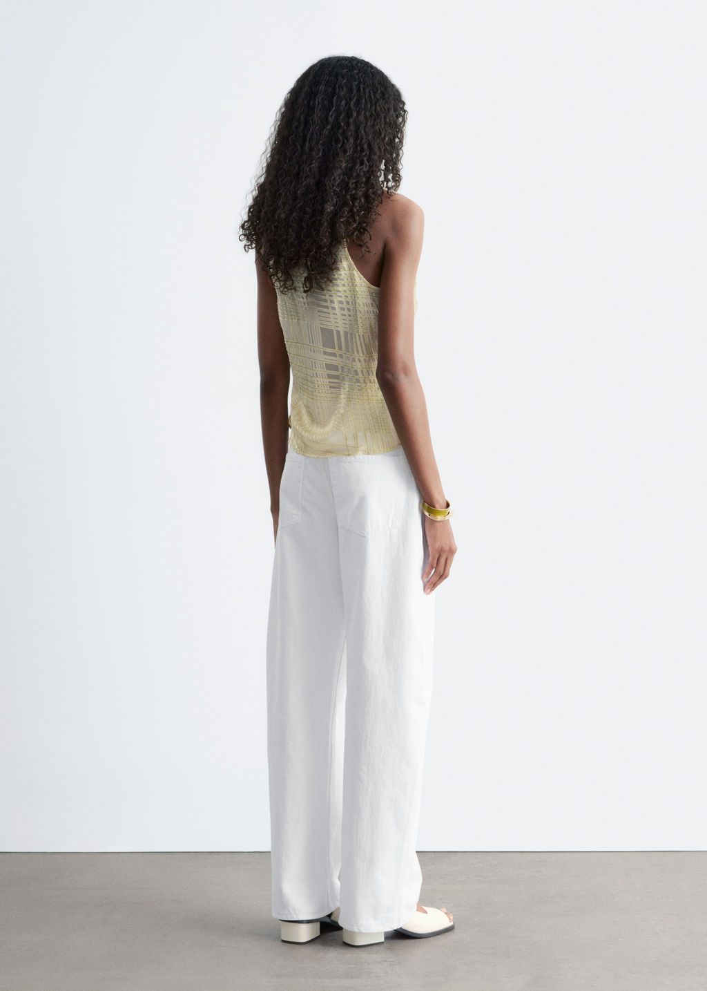 Top con cuello chal y cord?n de ajuste - H&m фото 8