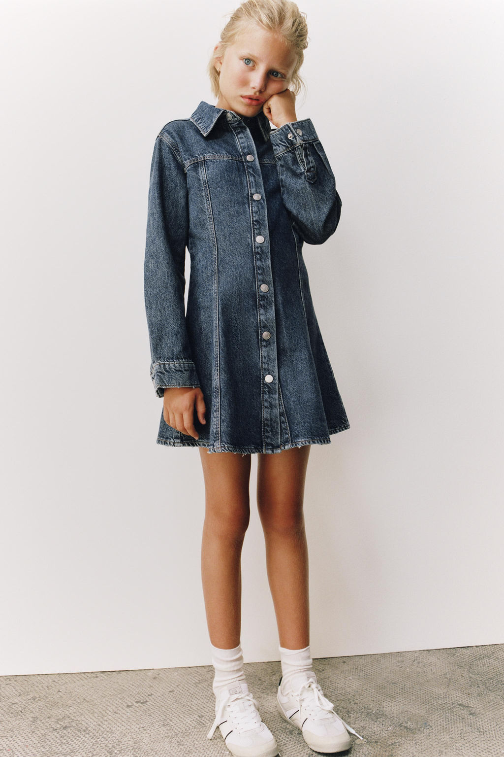 CUT-OUT DENIM DRESS - Zara фото 5