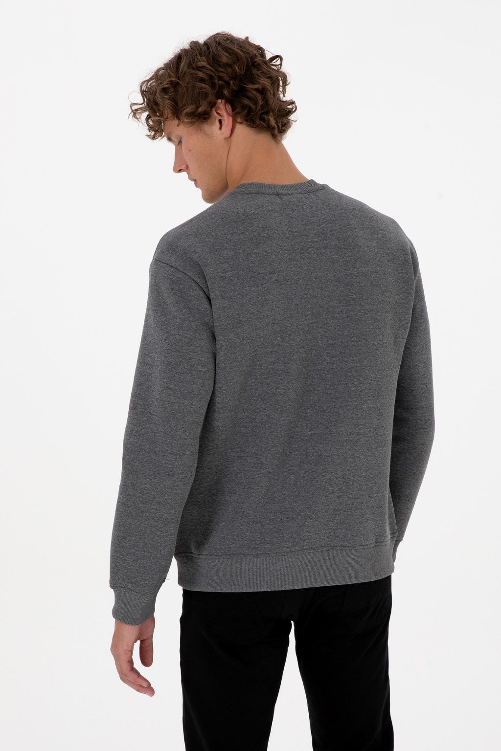 Erkek Antrasit Melanj Basic Sweatshirt - U.s. polo assn фото 5