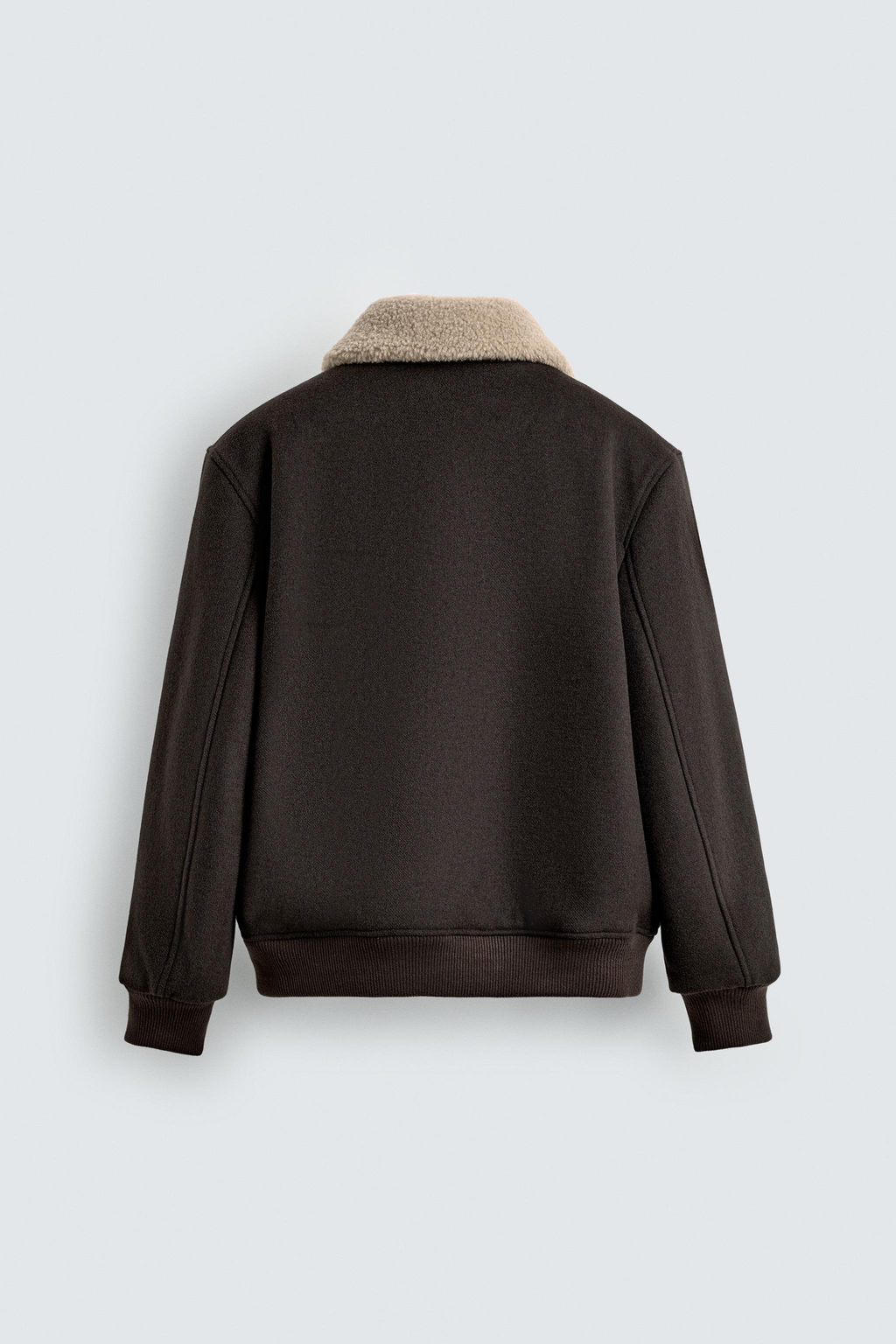 WOOL BLEND JACKET WITH CONTRAST COLLAR - Zara фото 9
