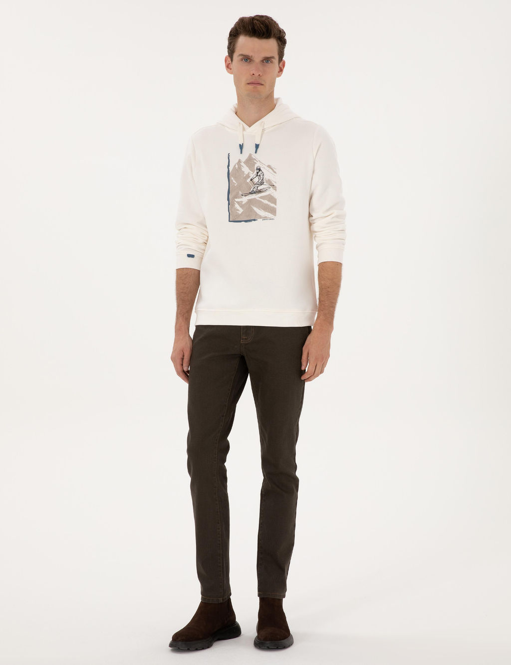 Ekru Regular Fit Sweatshirt - Pierre cardin фото 4