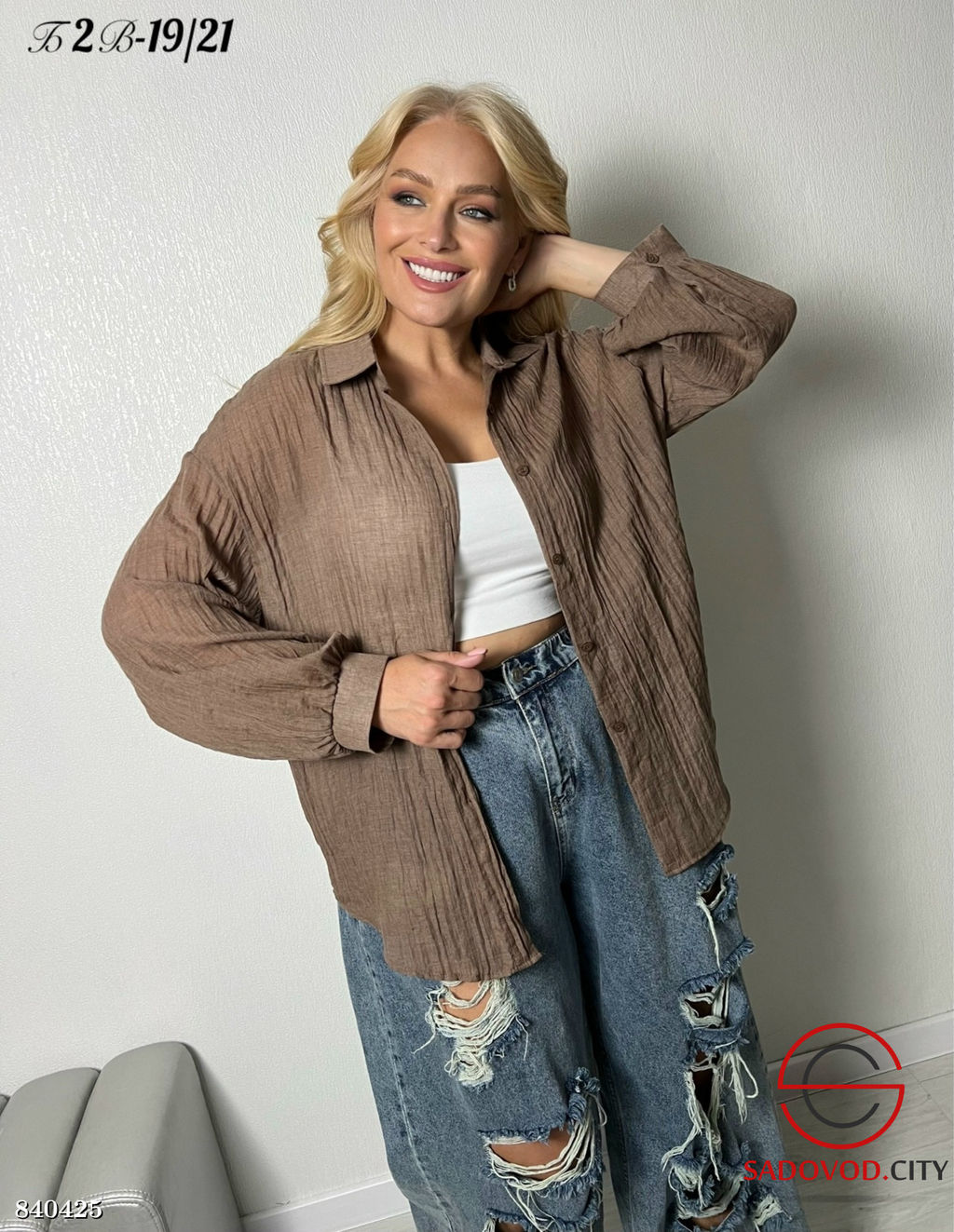 Рубашка женская однотонная - Bruno фото 9