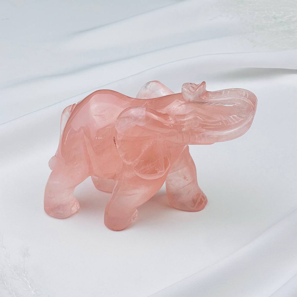 Статуэтка Слон из Розового кварца