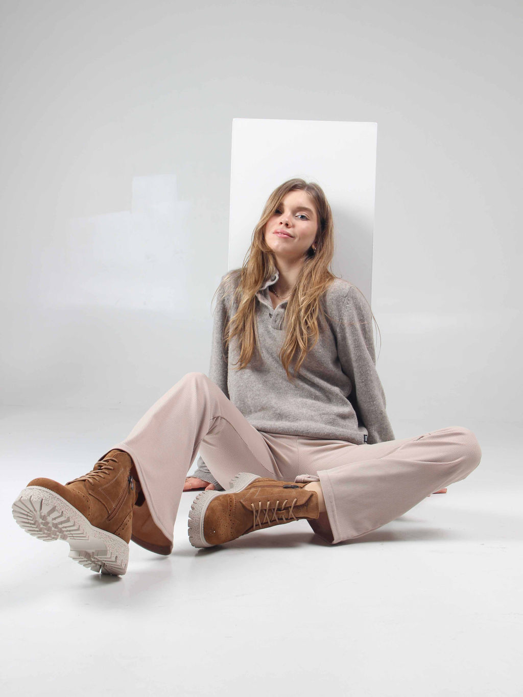 Ботинки 338.1541be. светло-коричневый замша/Шерсть