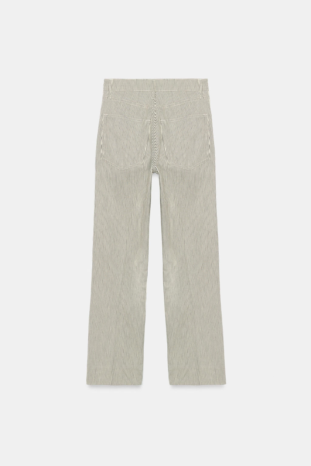 JEANS ZW COLLECTION BOOTCUT CROPPED FLARE TIRO MEDIO / Crudo / Vigor? - Zara фото 7