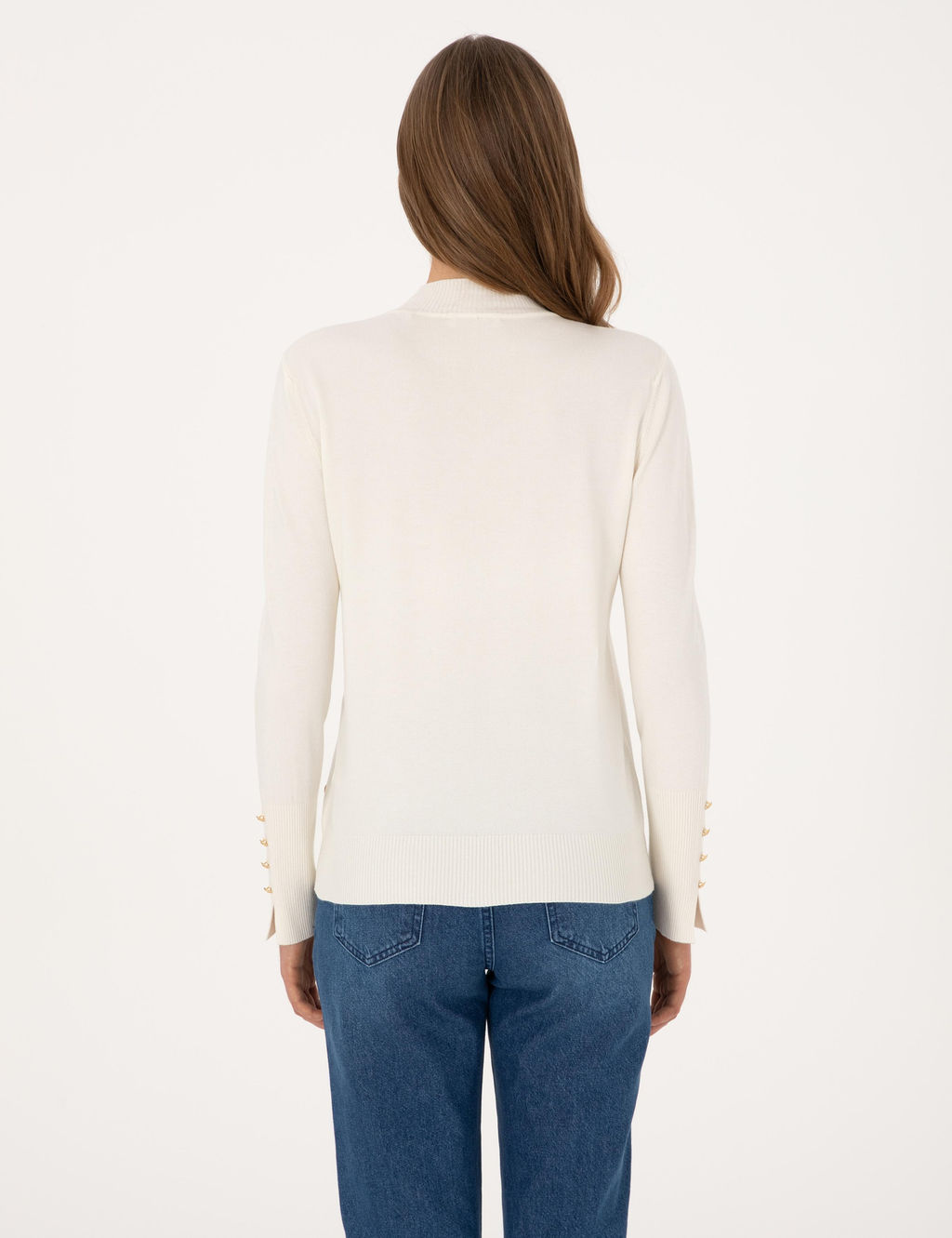 Ekru Slim Fit Basic Kazak - Pierre cardin фото 5