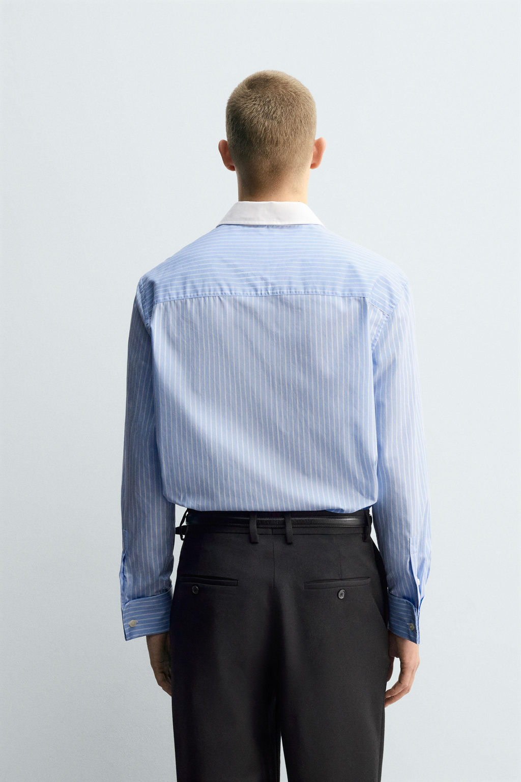 STRIPED SHIRT WITH CUFFLINK CUFFS - Zara фото 3