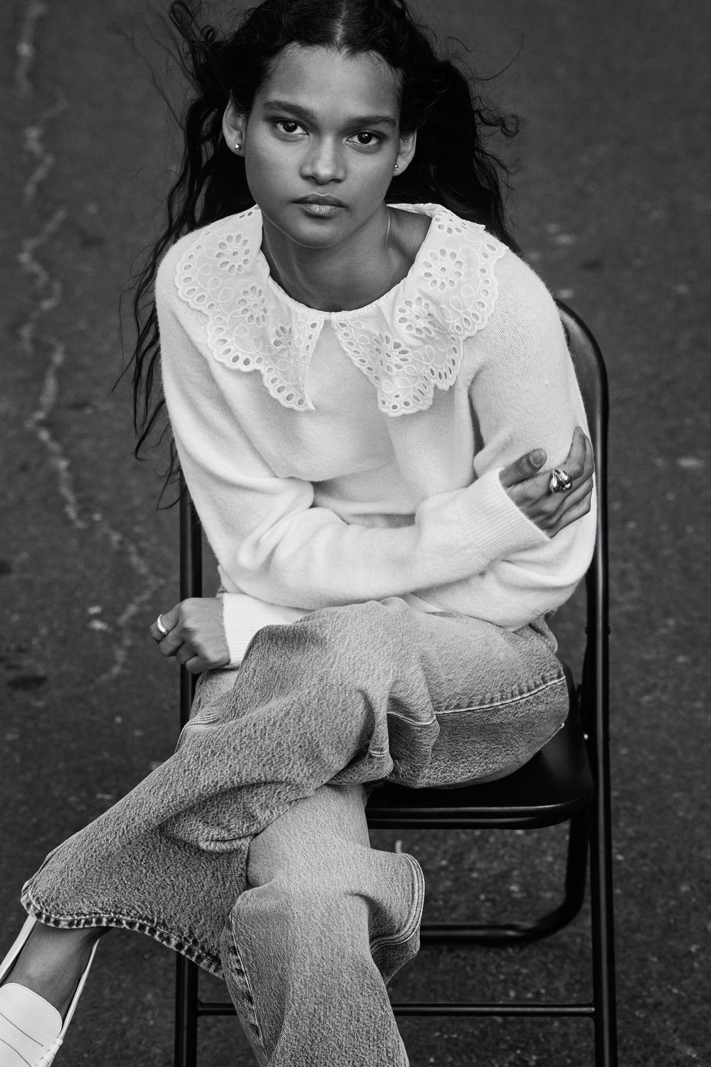 Jersey con cuello de encaje - H&m фото 2