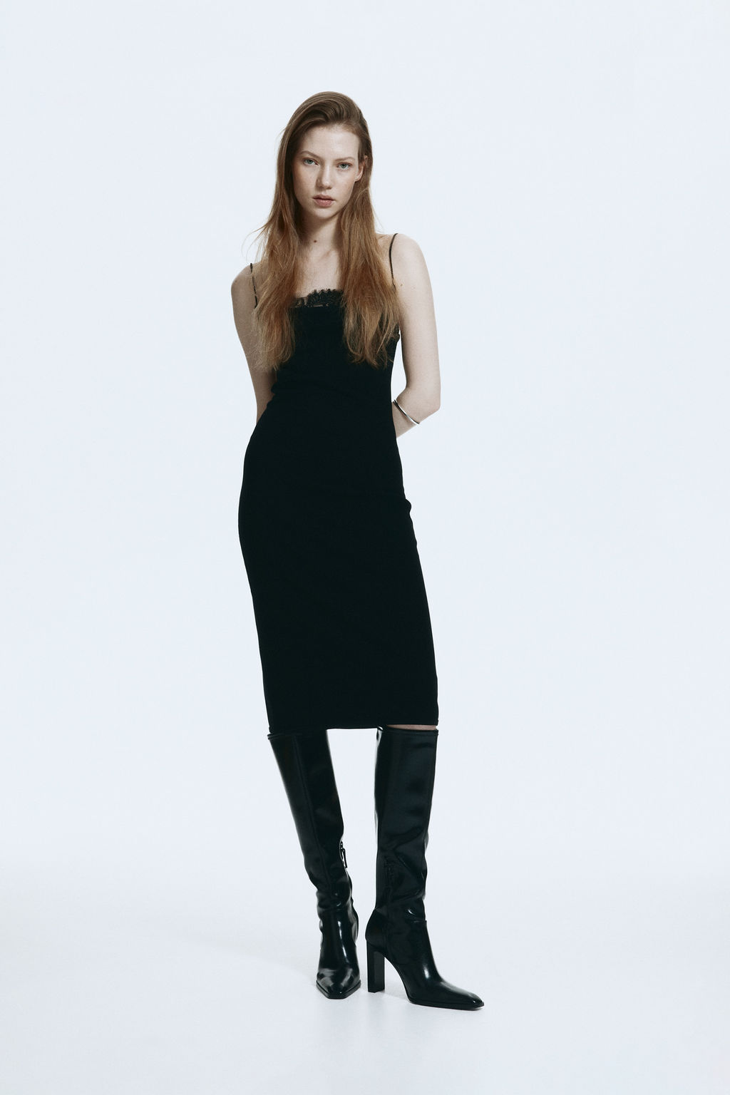 Vestido con ribete de encaje - H&m фото 2