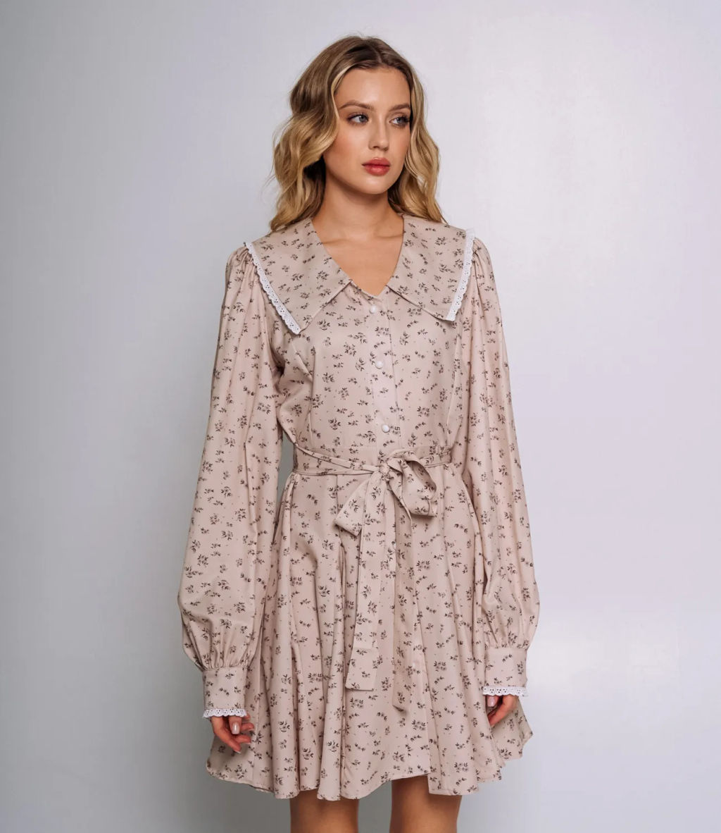 Платье #КТ2503 (2)-1, бежевый