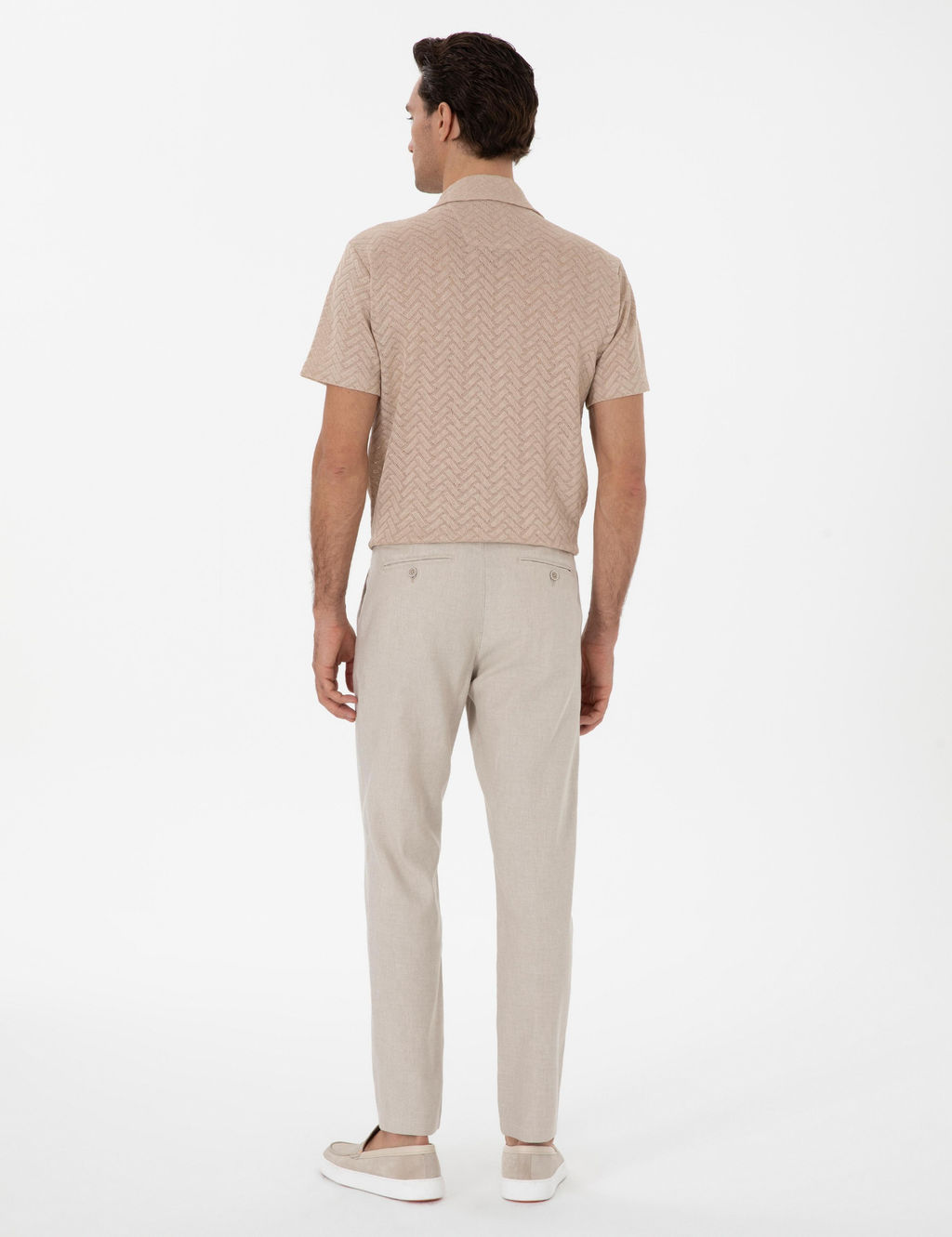 Bej Carrot Fit Kanvas Pantolon - Cacharel фото 4