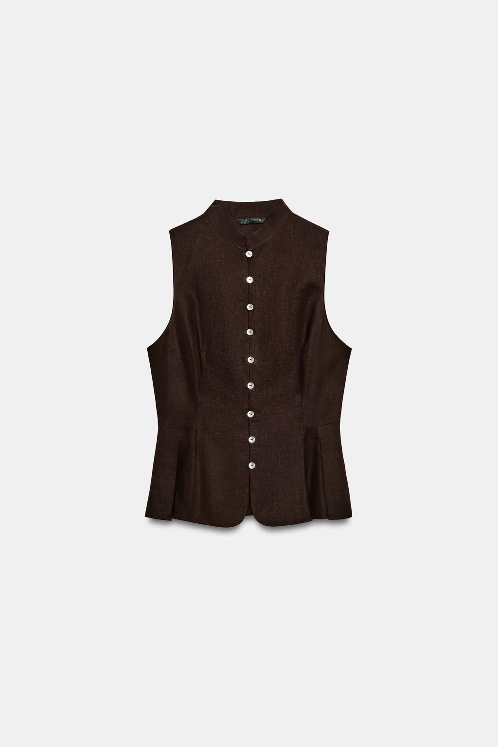 CAMISA MANGA SISA CON LINO / Marr?n - Zara фото 4