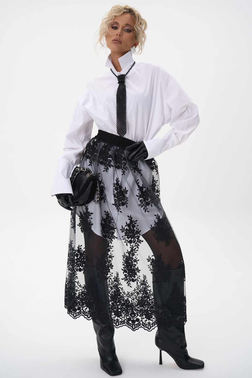 Кружевная юбка Пэрис (чёрный) - Эльза фото 12