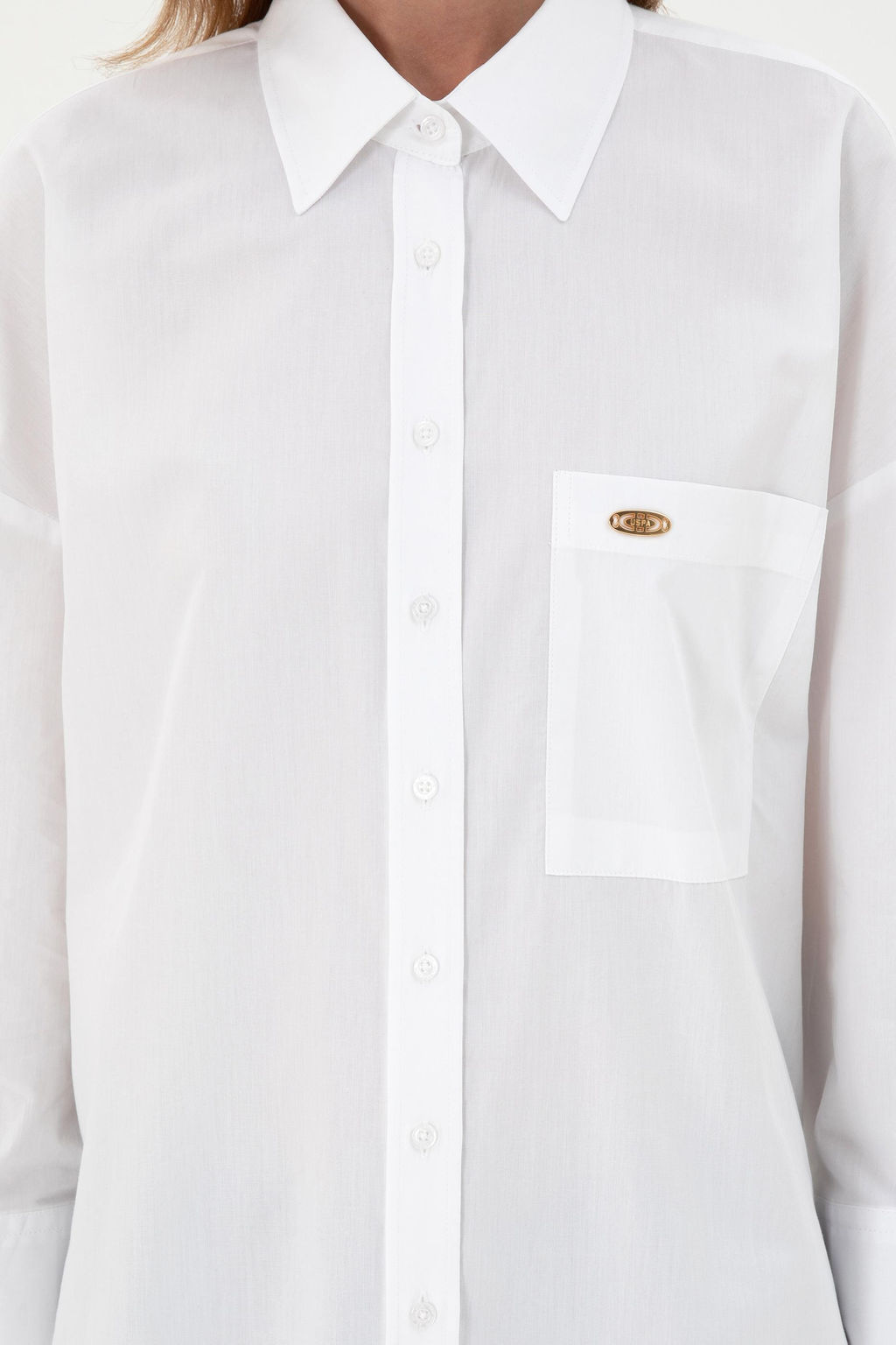 Женская белая рубашка с длинным рукавом Неожиданная скидка в корзине - U.s. polo assn фото 6