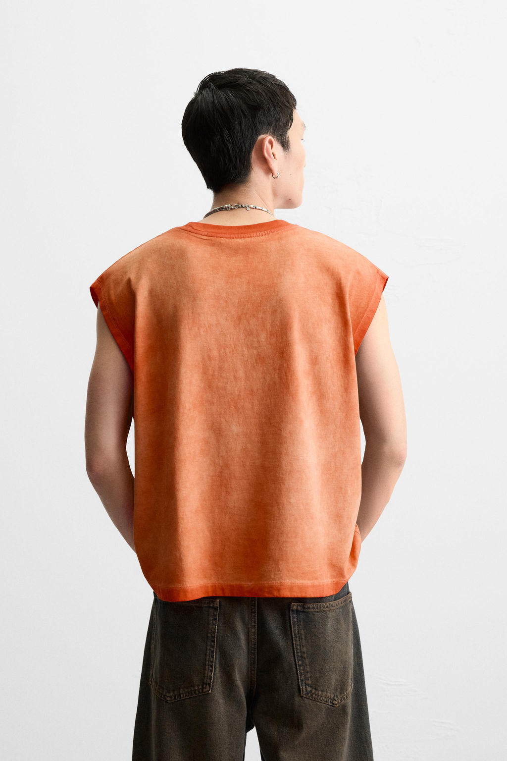 WASHED EMBROIDERED TANK TOP - Zara фото 3