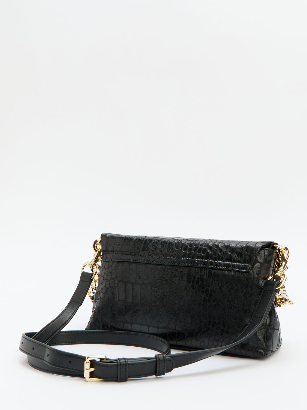 Женская сумка на плечо LOVE MOSCHINO SUPER SOFT CROCO Артикул 4192156, черный  фото 2