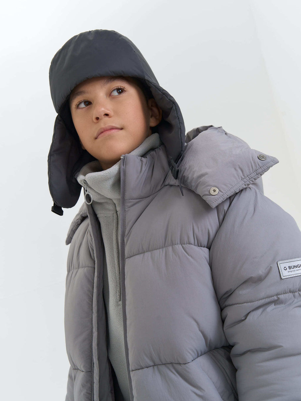 Шапка ушанка зимняя Графит 7+