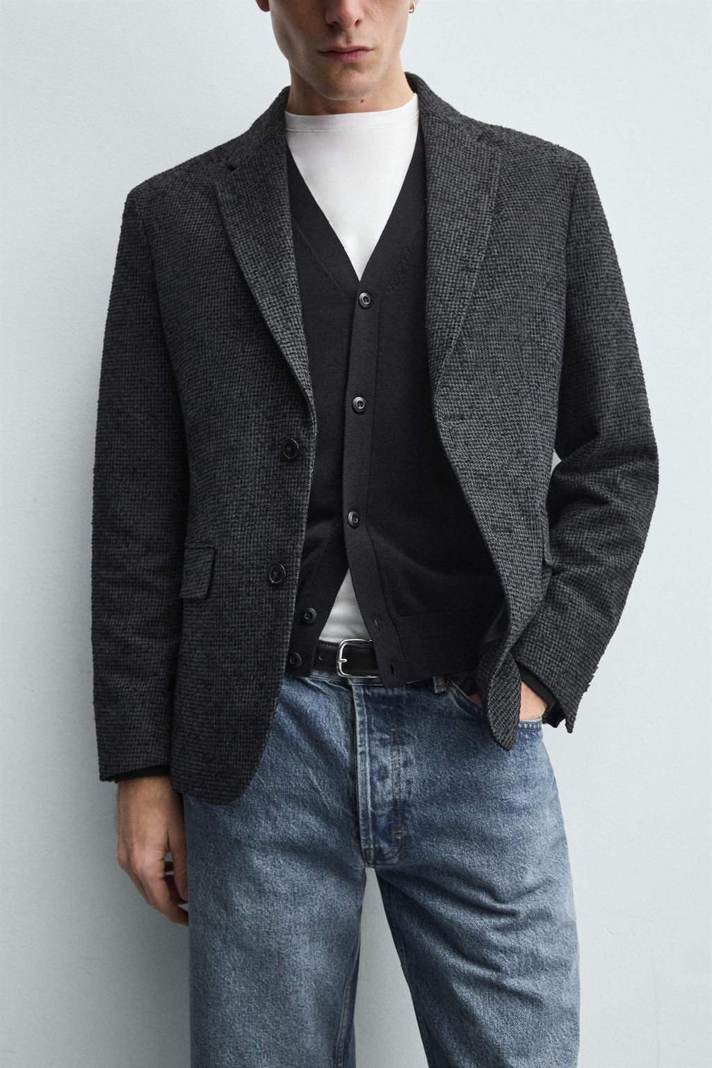 BOUCL_ HOUNDSTOOTH BLAZER - Zara фото 5