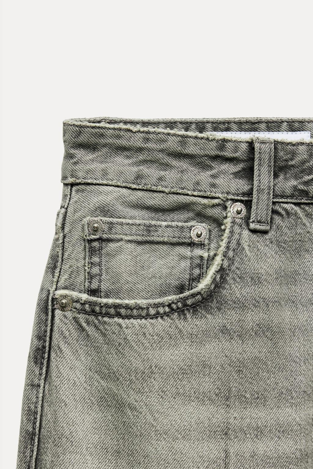 TRF STRAIGHT-LEG MID-RISE JEANS - Zara фото 9