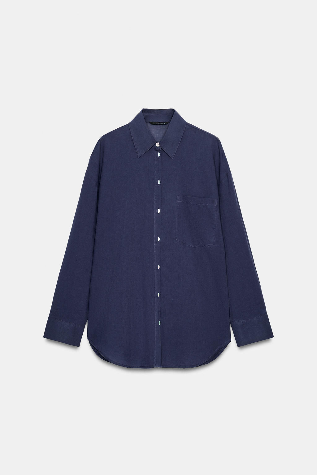 CAMISA OVERSIZE ALGOD?N / Marino - Zara фото 5