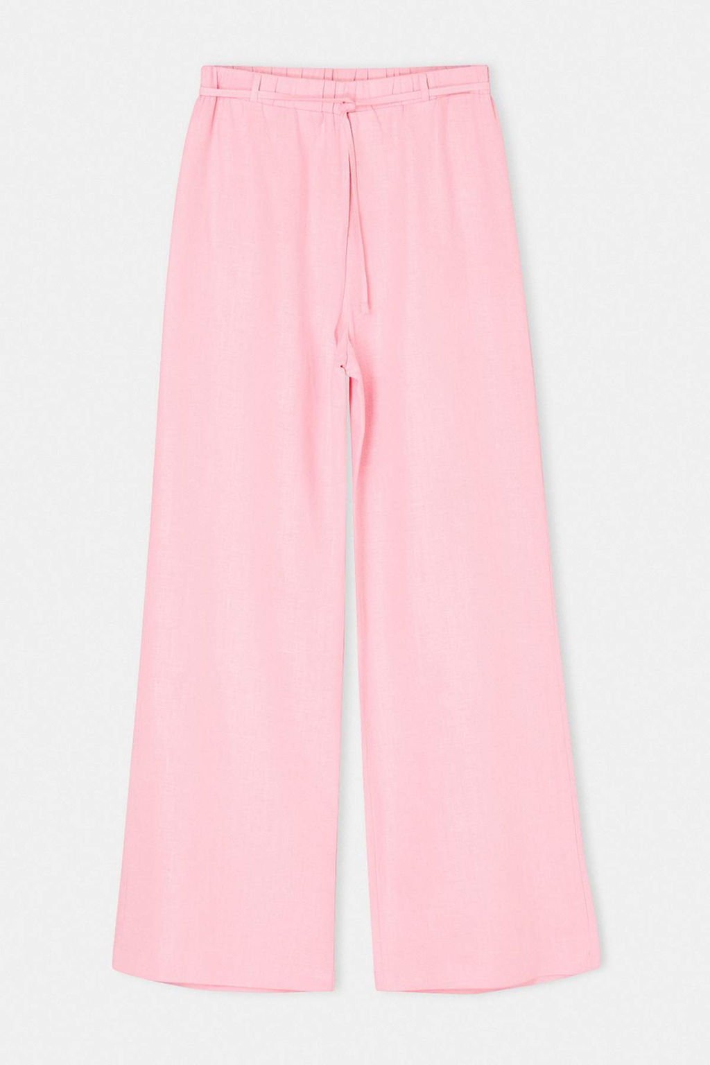 Su Yesili Beli Lastikli %100 Keten Dokuma Pantolon TWOSS26PL00144 - Trendyolmilla фото 5