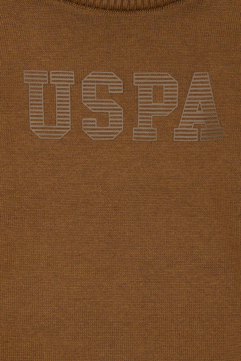 U. S. Polo Assn Светло-коричневый трикотажный свитер с круглым вырезом для мальчика - U.s. polo assn фото 4