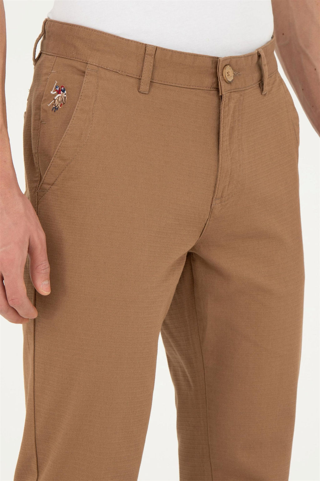 U. S. Polo Assn / Мужские брюки светло-коричневого цвета из плотной ткани/чиносы - U.s. polo assn фото 5
