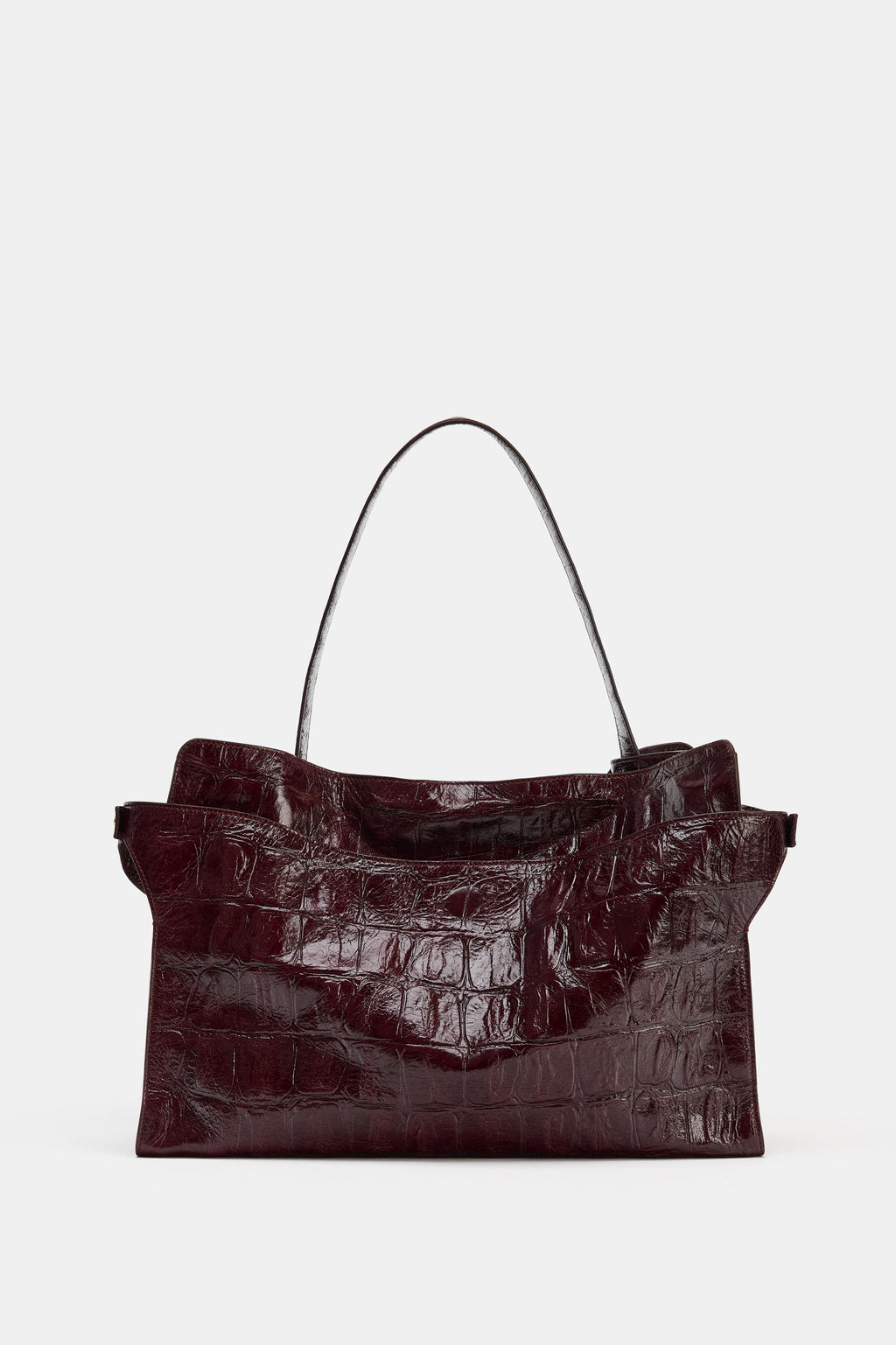 MAXI CITY BAG WITH EMBOSSED LEATHER EFFECT - Zara фото 8