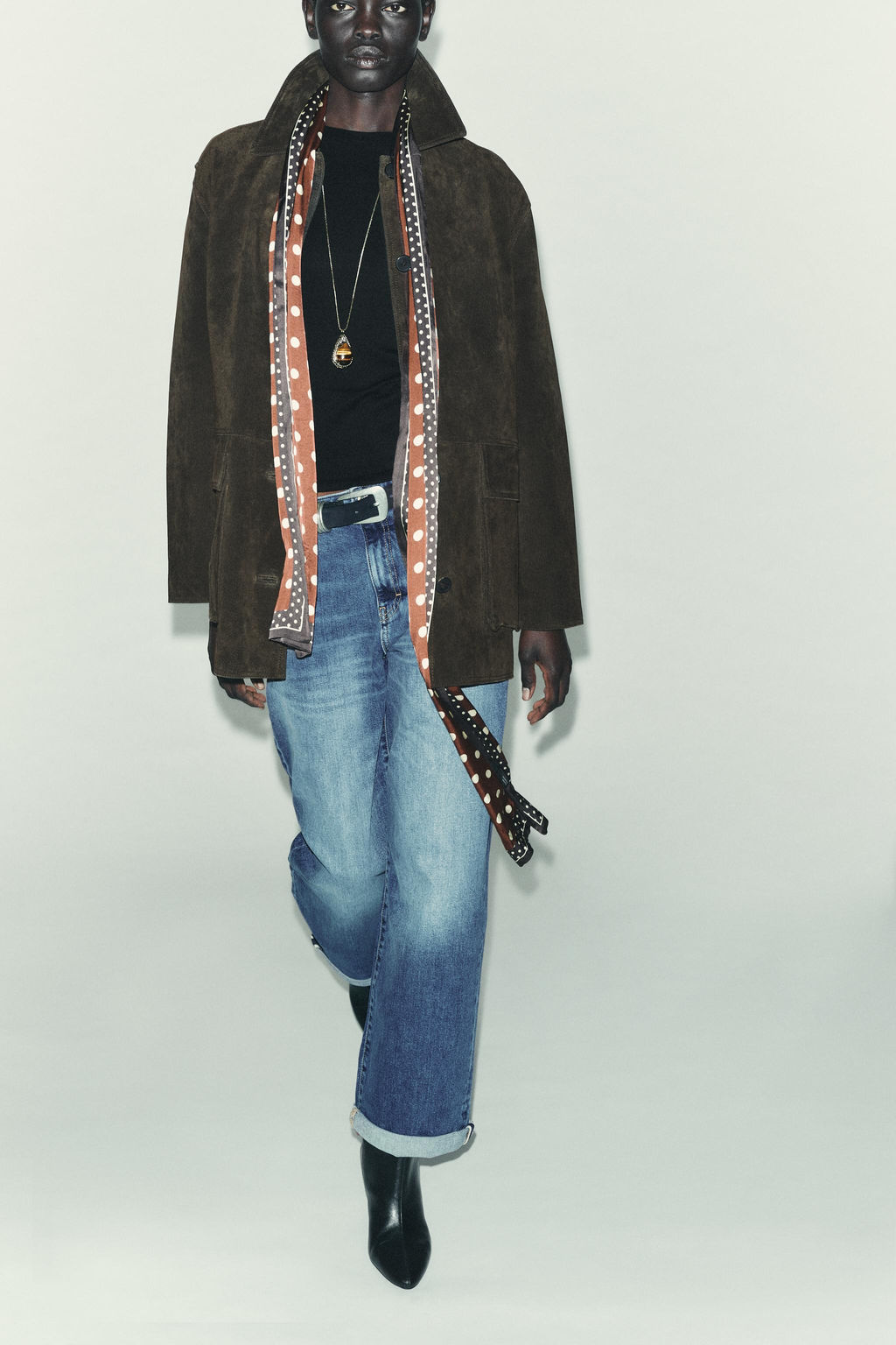 POLKA DOT PRINT SATIN SCARF - Zara фото 3