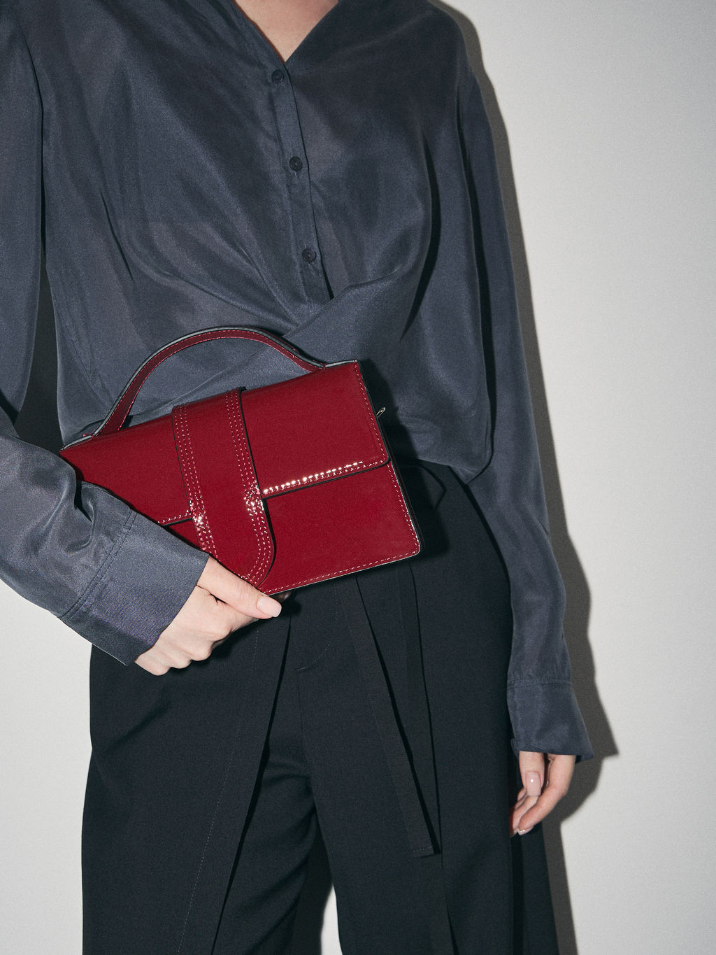 Женская сумка с ручкой TENDANCE Артикул 4647113, вишневый  фото 5