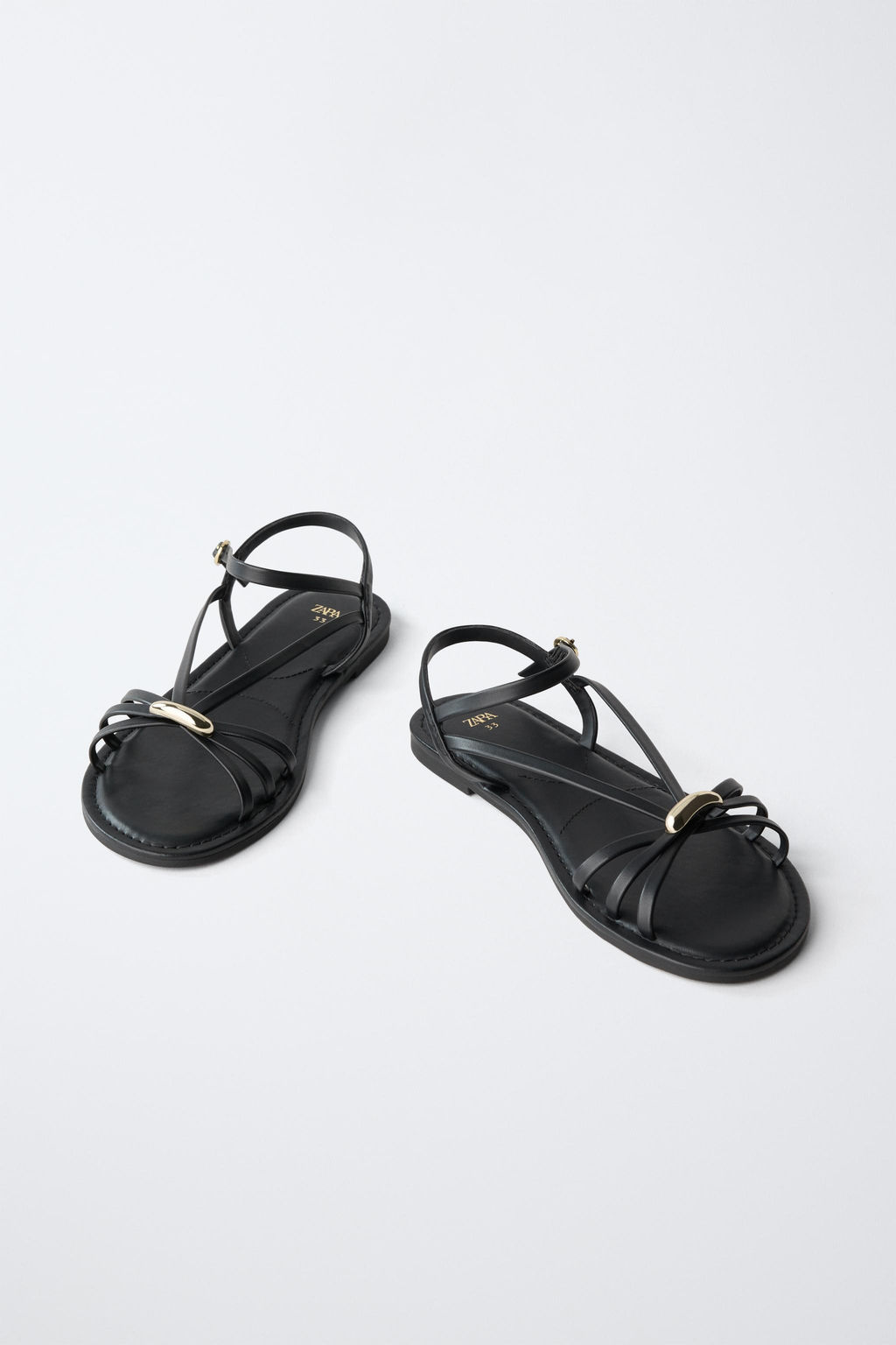 SANDALIA TIRAS / Negro - Zara фото 3