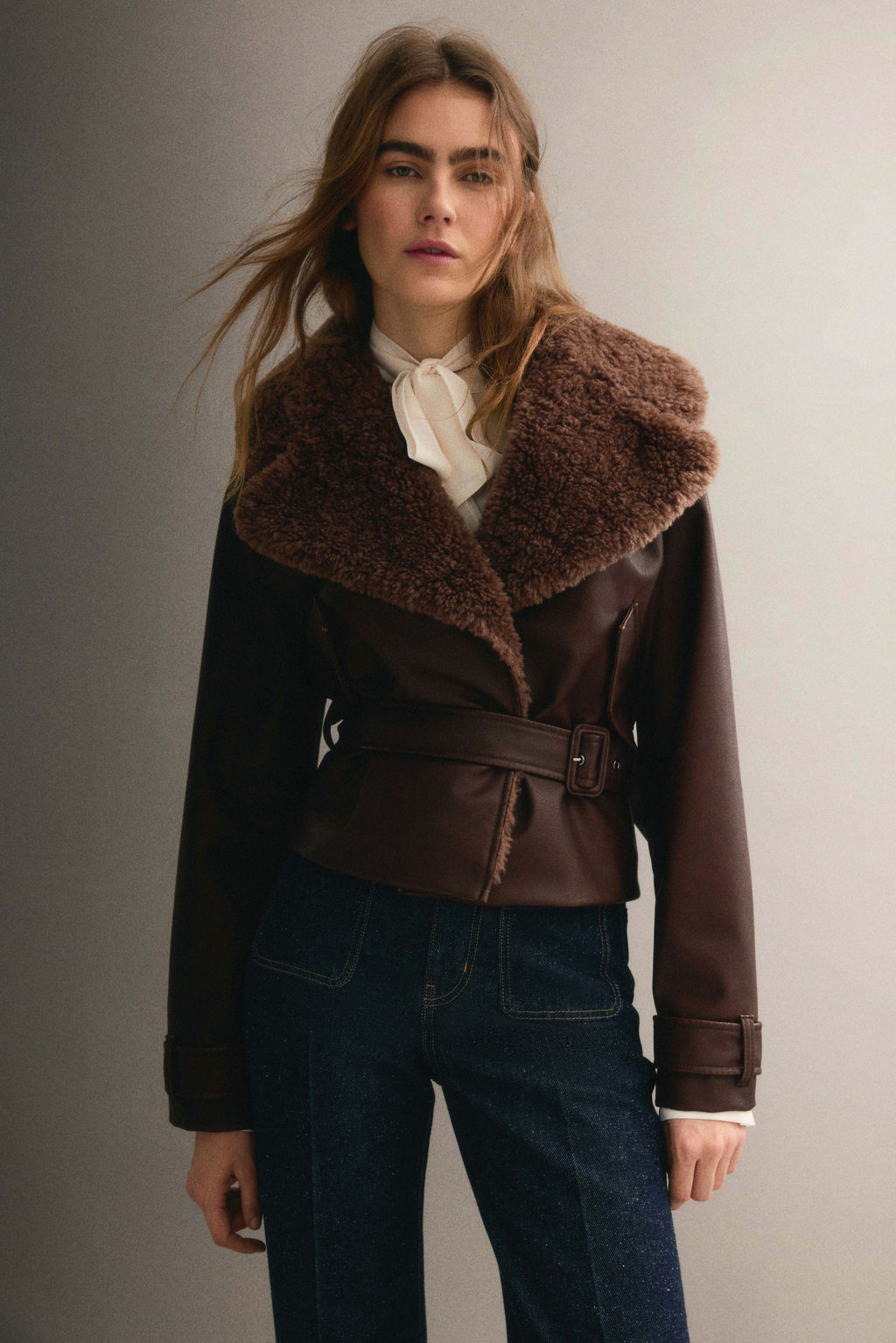Cazadora biker con cuello de borreguito - H&m фото 5