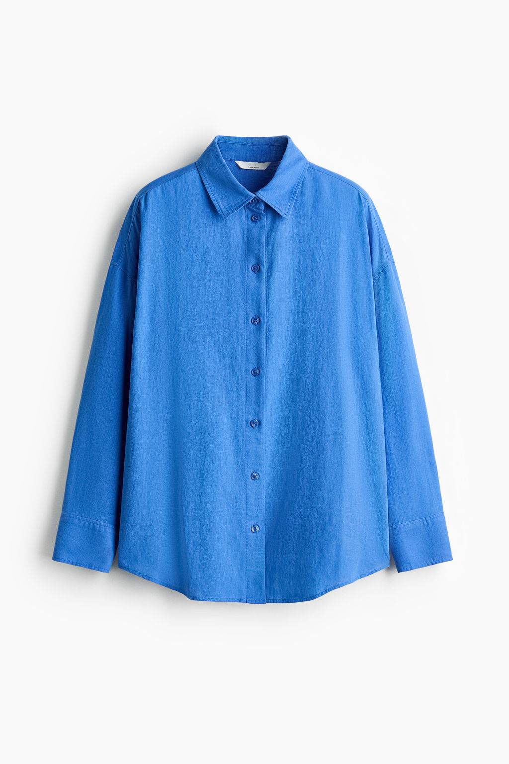 Camisa oversize en mezcla de lino - H&m фото 4