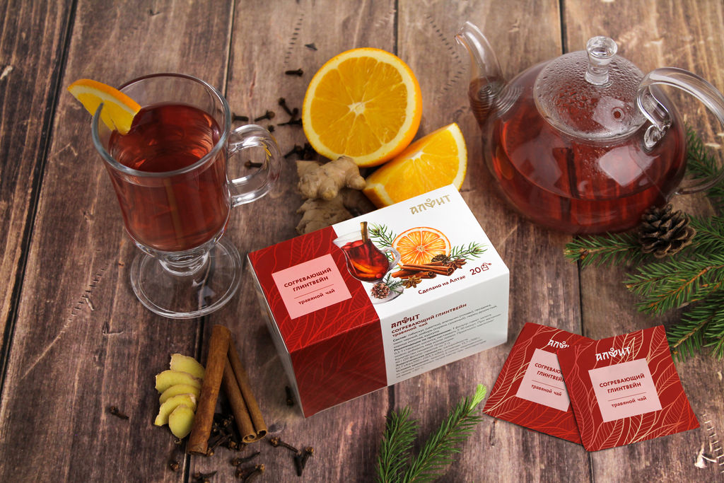 Травяной чай "Согревающий глинтвейн", 40 г (20 ф/п по 2 г) Алфит 7668