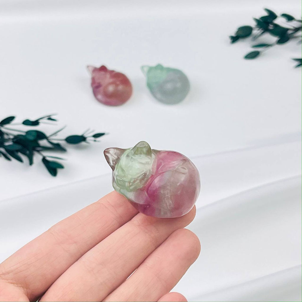 Фигурка Кошка из Флюорита - Радуга самоцветов фото 2