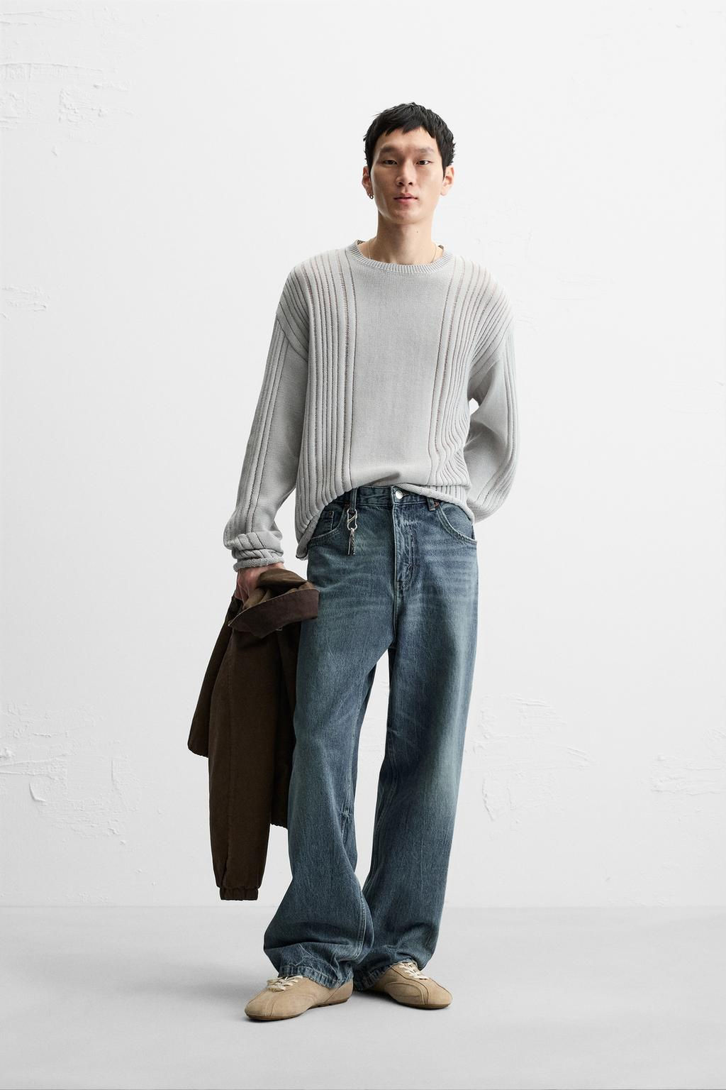 OPEN KNIT TEXTURED SWEATER