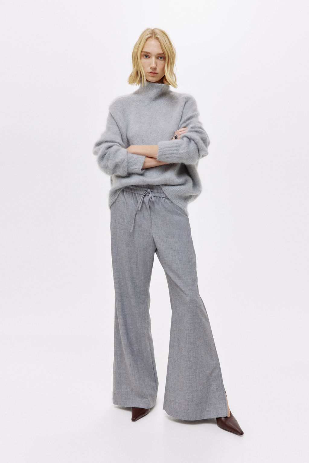 Pantal?n acampanado con cord?n de ajuste - H&m фото 2
