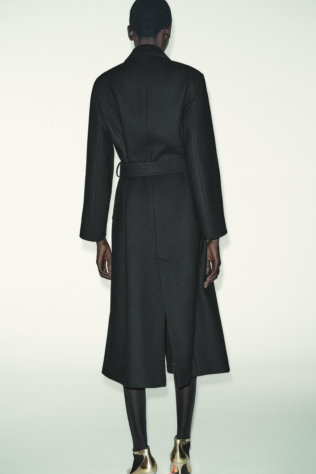 LONG WOOL COAT WITH BELT - Zara фото 16