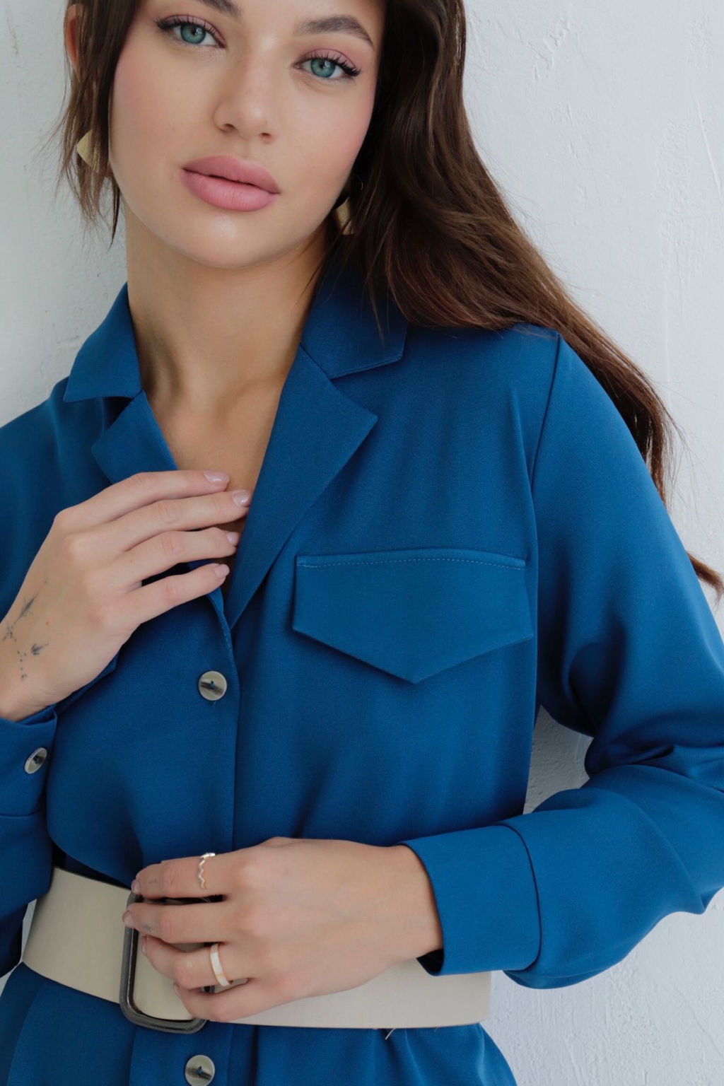 Платье-рубашка с английским воротником - Martichelli фото 29