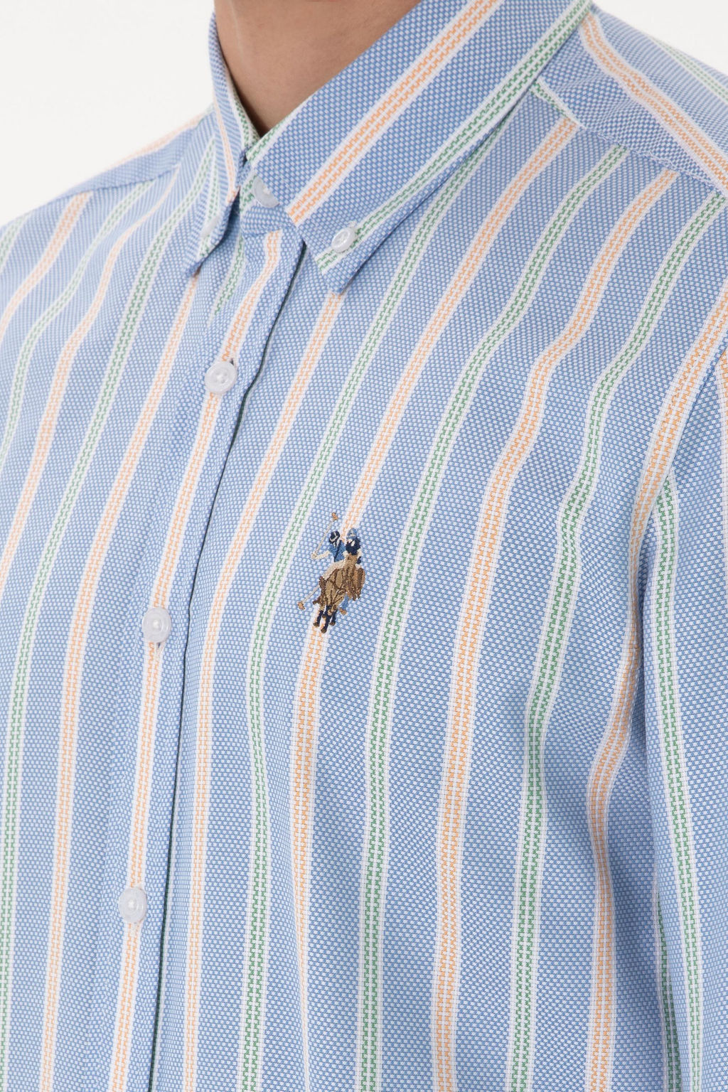 Erkek _ndigo Uzun Kollu G_mlek Sepette S_rpriz _ndirim - U.s. polo assn фото 7