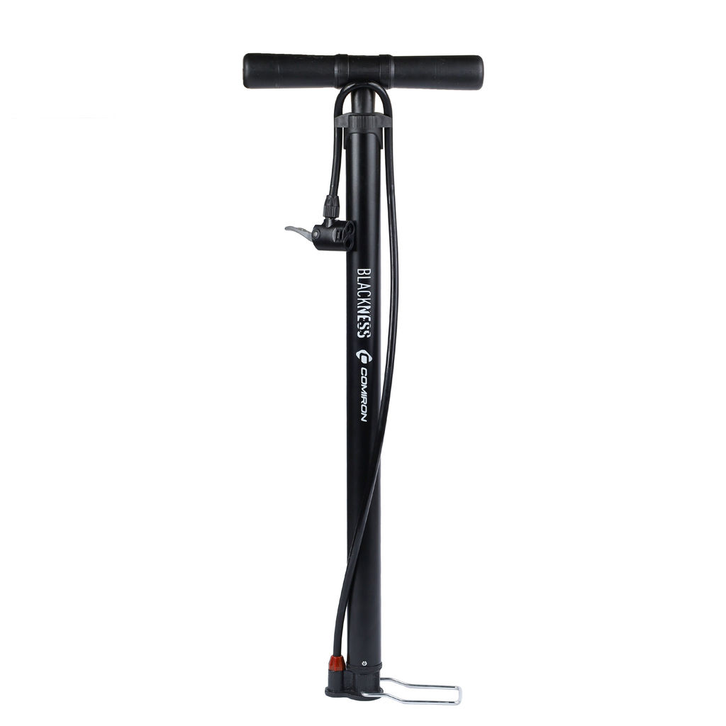 Насос напольный COMIRON BLACKNESS, стальной цилиндр, ручка и основание литой пластик, Presta-Schrader-Dunlop, 11 бар, вес 900гр. /уп 20 - Галеонтрейд фото 8