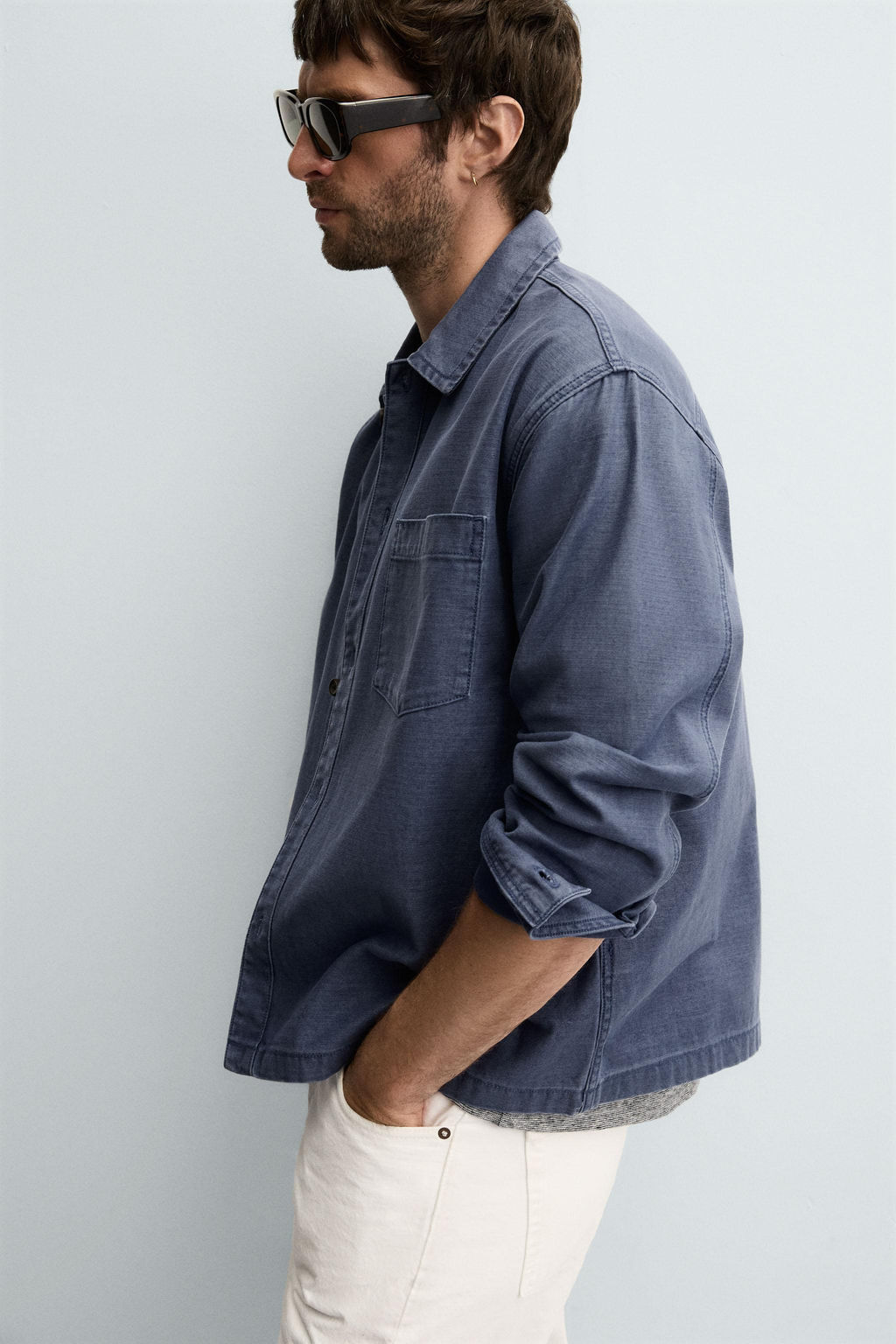 BOXY FIT DENIM SHIRT - Zara фото 5