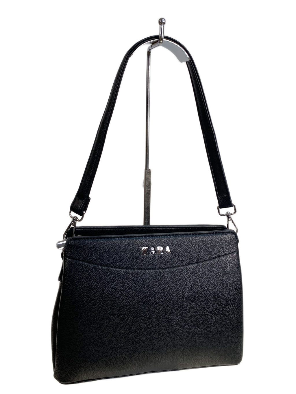 Женская сумка из искусственной кожи, цвет черный