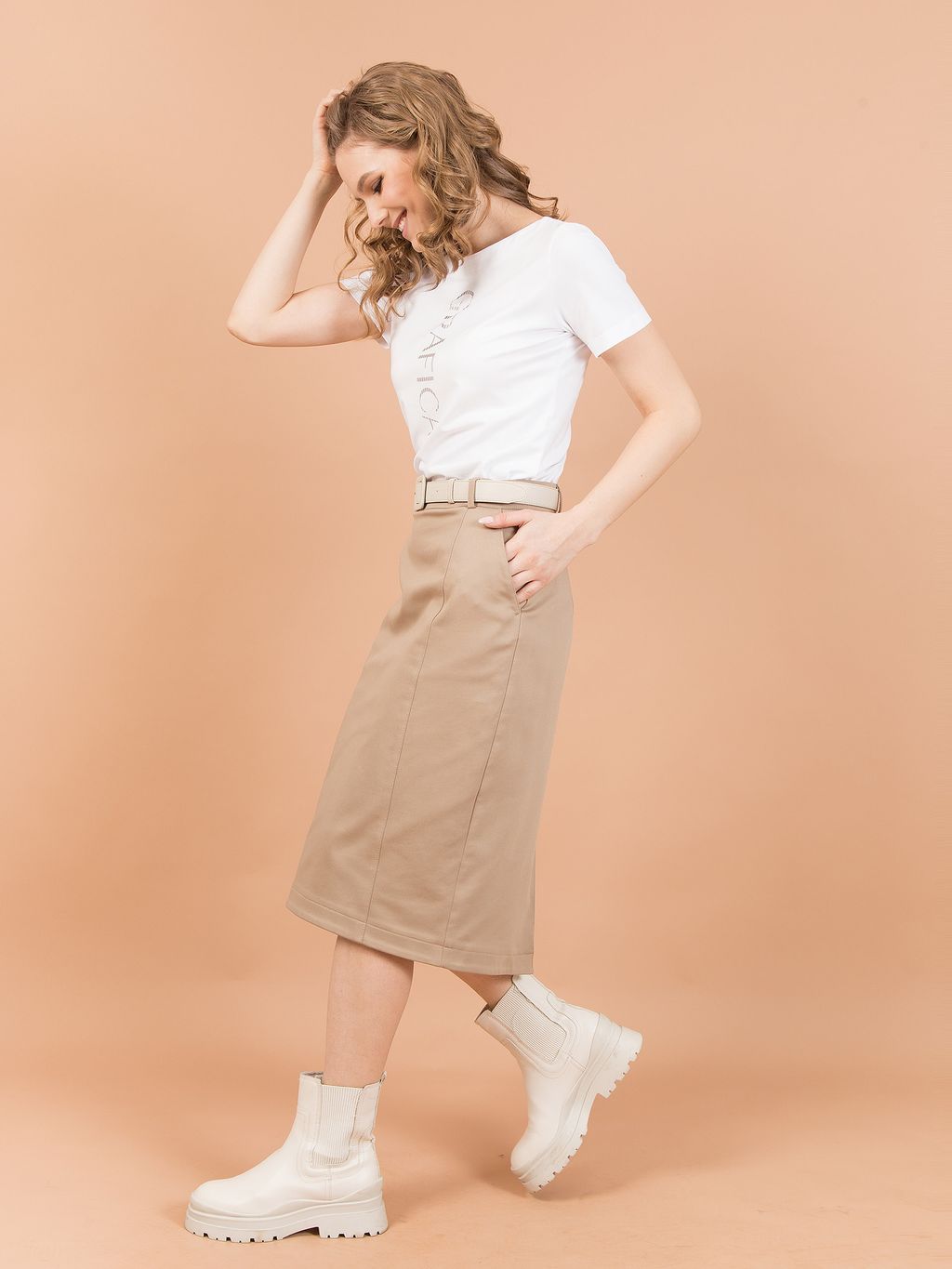 Юбка с фигурной линией низа - Stilla фото 2