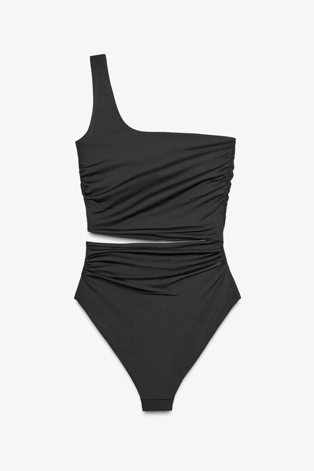 ASYMMETRIC CUT-OUT SWIMSUIT WITH SHOULDER DETAIL